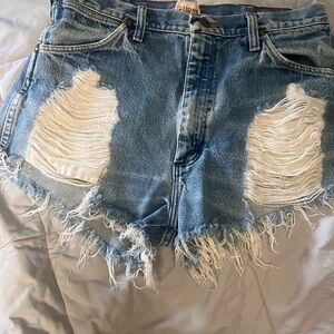 Furst of a Kind Distressed Denim Women Shorts Size 32